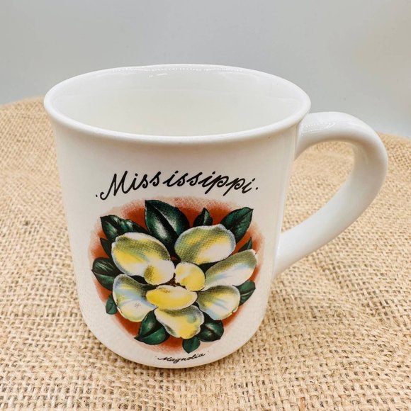 Mississippi Magnolia Flower Souvenir Mug - Picture 1 of 7